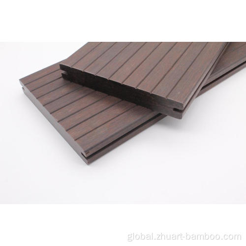 Healthy Bamboo Decking FSC certified bamboo outdoor dark decking-V GROOVE-18 Supplier